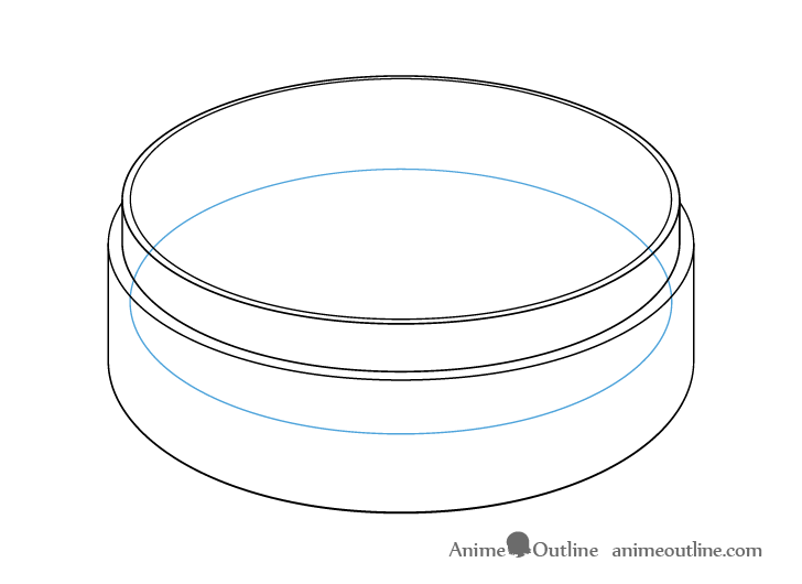 Dumplings steamer inside line drawing