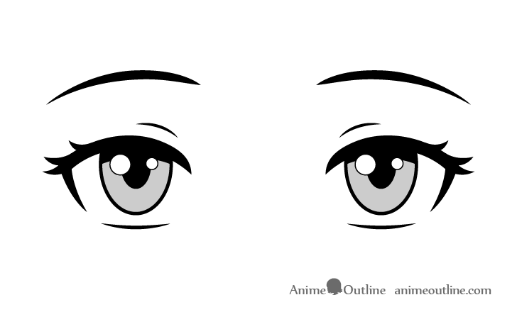 Bored anime eyes drawing