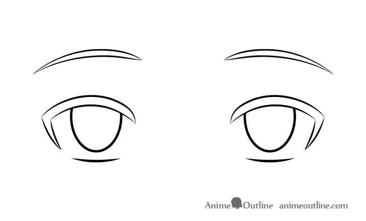 Bored anime eyes eyebrows drawing