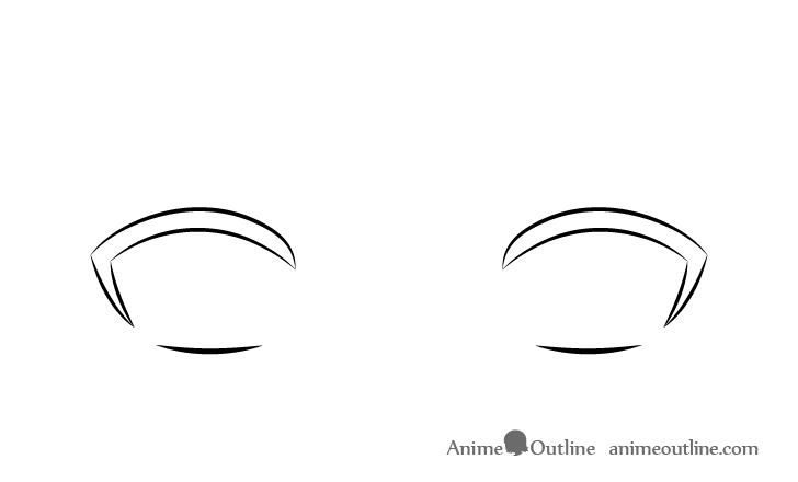 Bored anime eyes eyelashes drawing