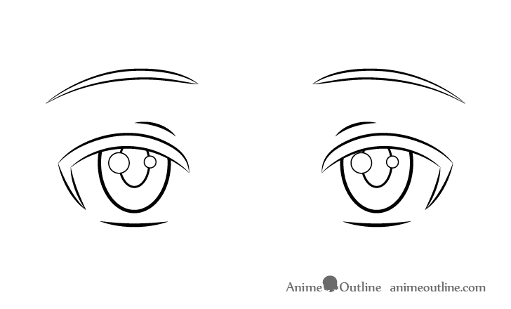 Bored anime eyes eyelids drawing