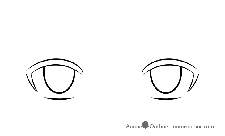 Bored anime eyes irises drawing
