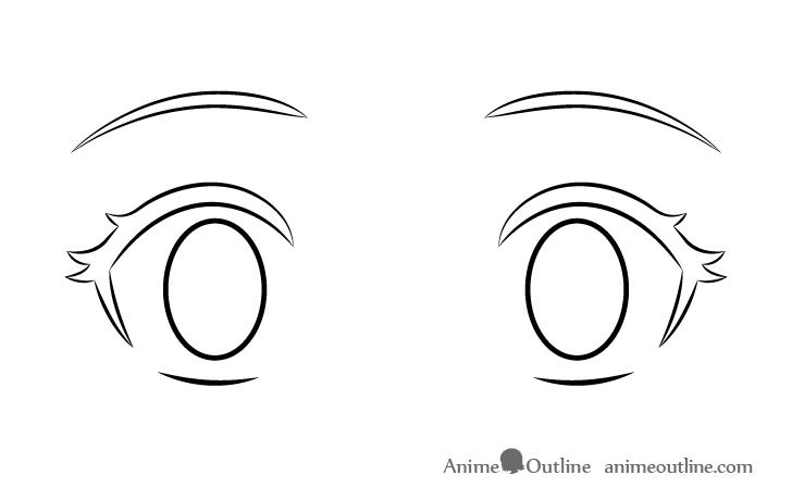 Surprised anime eyes eyebrows drawing