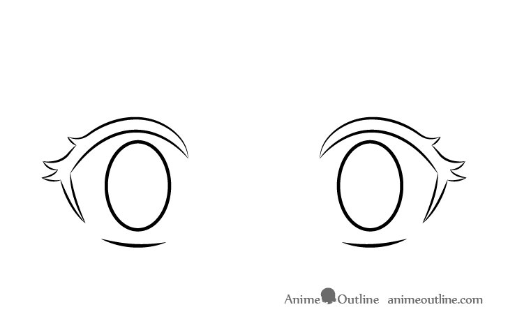 Surprised anime eyes irises drawing