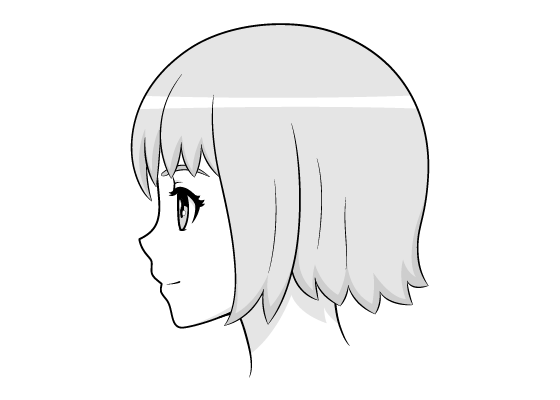 Anime face side view