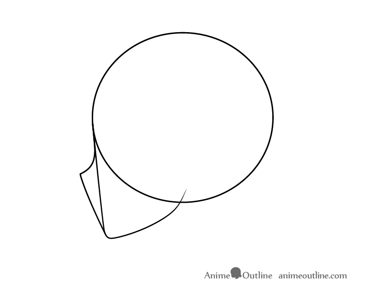 Anime head side view nose drawing