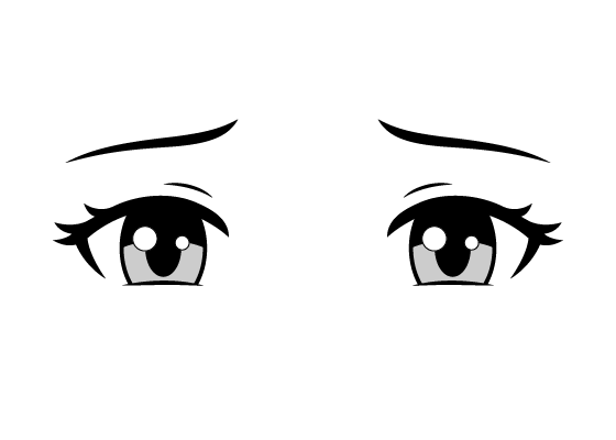 Sad anime eyes
