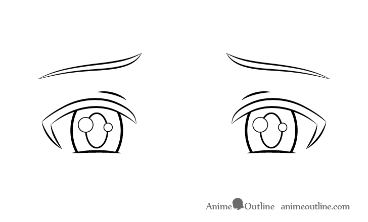 Sad anime eyeds eyelids drawing