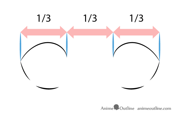 Scared anime eyes drawing spacing