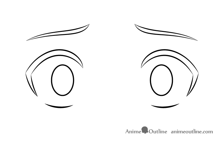 Scared anime eyes eyebrows drawing