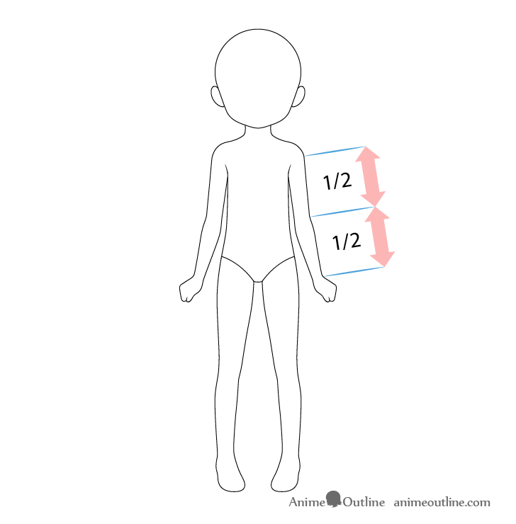 Anime little girl arm proportions drawing