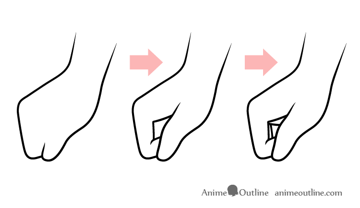 Anime little girl hand drawing step by step