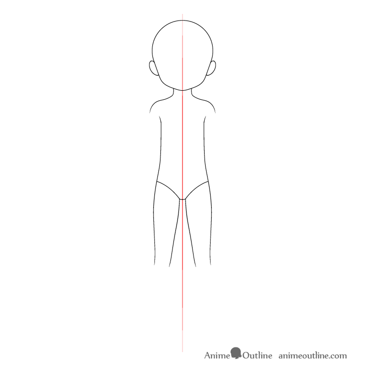 Anime little girl upper legs drawing