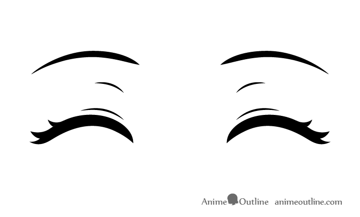 Happy anime eyes drawing