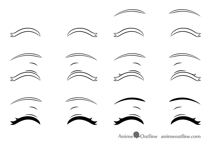 Happy anime eyes drawing step by step