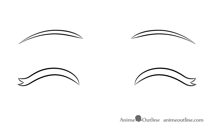 Happy anime eyes eyebrows drawing