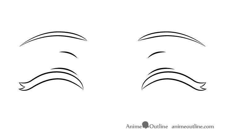 Happy anime eyes eyelids drawing