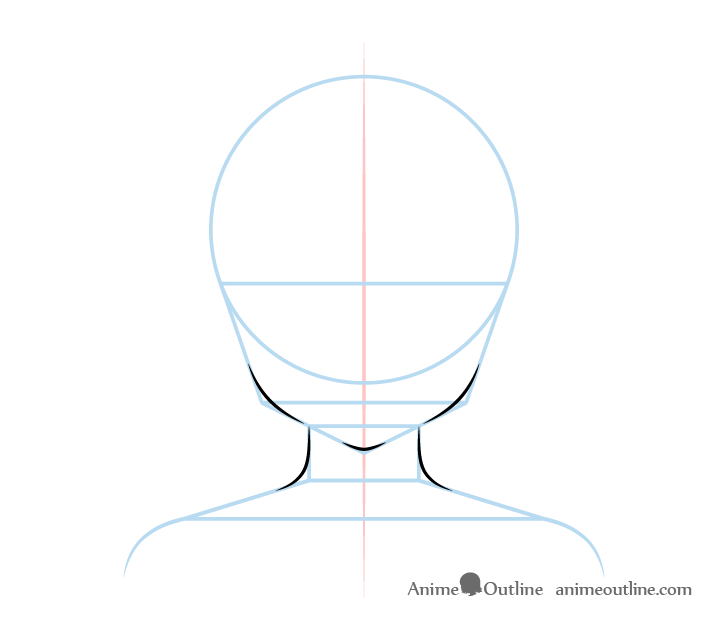 Anime face curves drawing