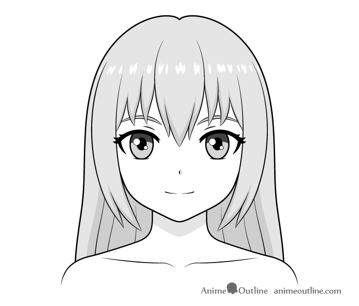 Anime face drawing