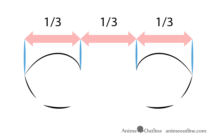 Excited anime eyes drawing spacing