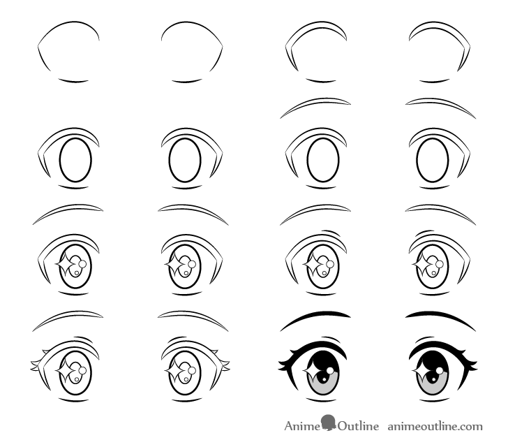 How to Draw Anime Eyes and Eye Expressions Tutorial - AnimeOutline