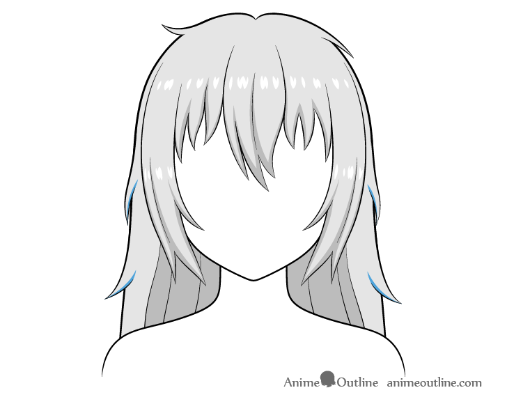 Manga Anime Girl Long Hair Vector Images (97)