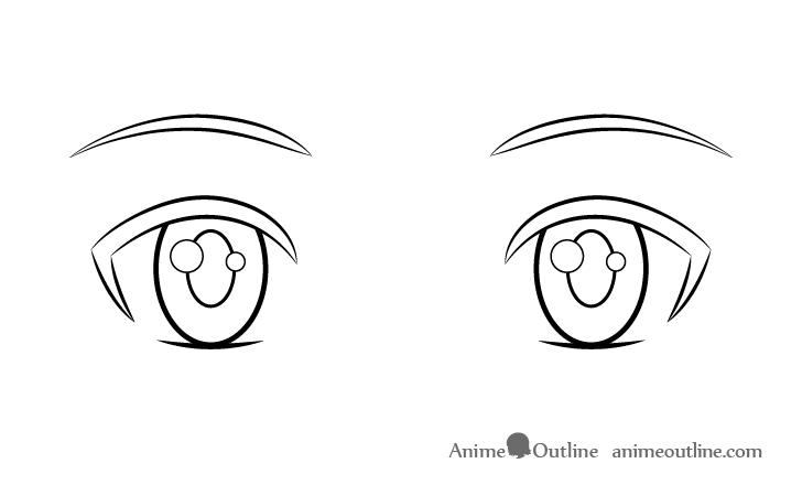 Anime eyes details drawing