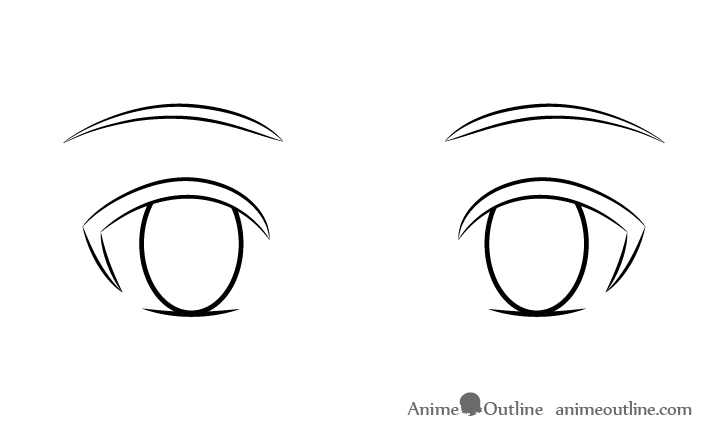 Anime eyes eyebrows drawing