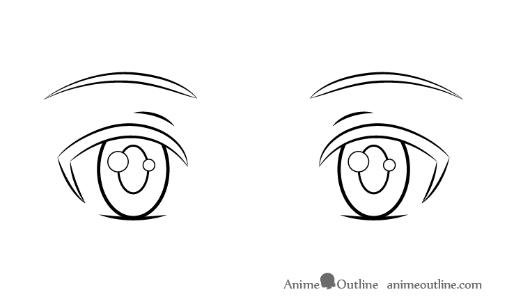 Anime eyes eyelids drawing