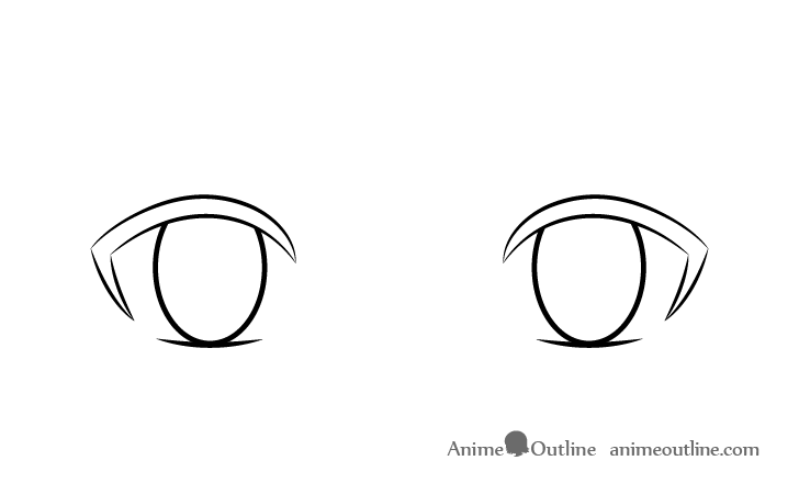 Anime eyes irises drawing