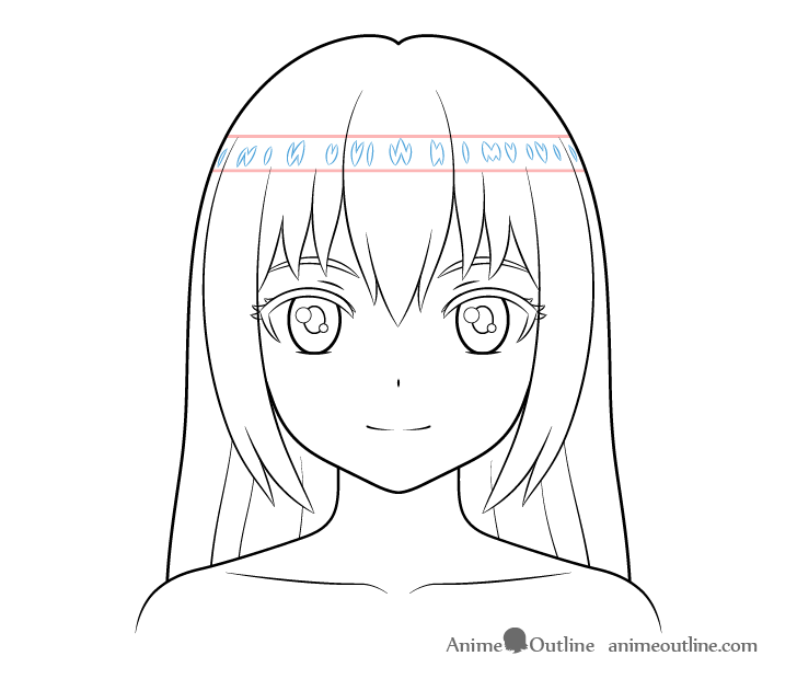 Anime hair highlights shape
