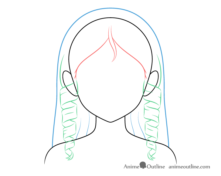 How to Draw Curly Anime Hair - AnimeOutline