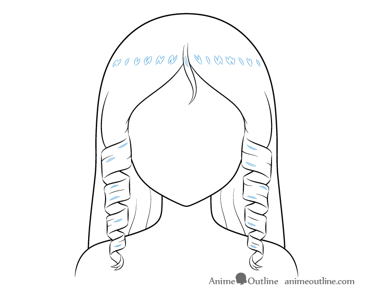 How to Draw Curly Anime Hair - AnimeOutline