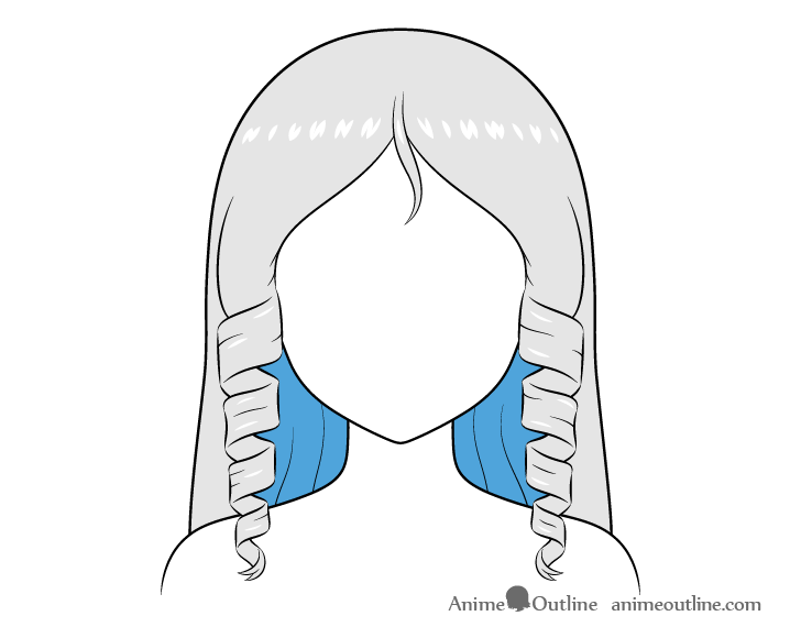 How to Draw Curly Anime Hair - AnimeOutline