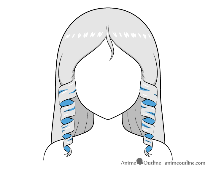 How to Draw Curly Anime Hair - AnimeOutline