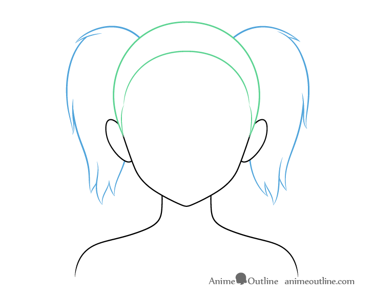 How to Draw Anime Pigtails Hair - AnimeOutline