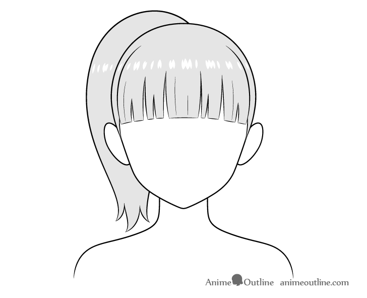 How to Draw an Anime Ponytail (6 Steps) - AnimeOutline