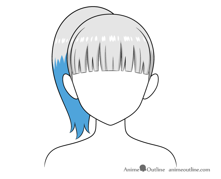 Anime Hair Drawing Reference and Sketches for Artists