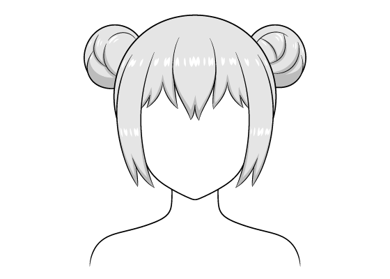 Anime hair buns