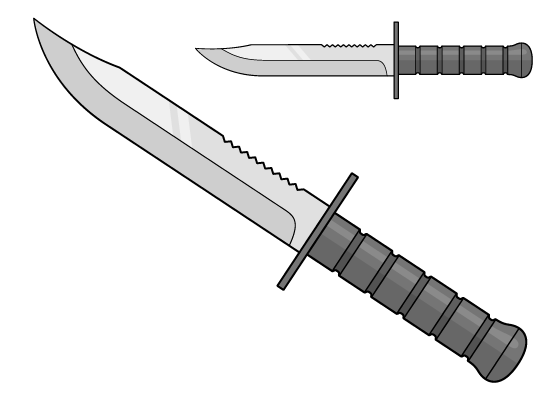 Anime military knife