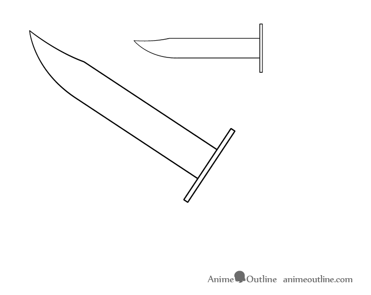 Military knife guard drawing