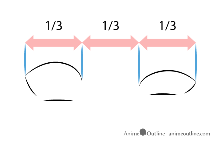 One eyebrow raised anime eyes drawing spacing