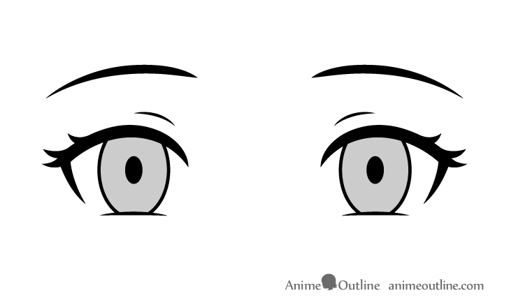 Cold anime eyes drawing