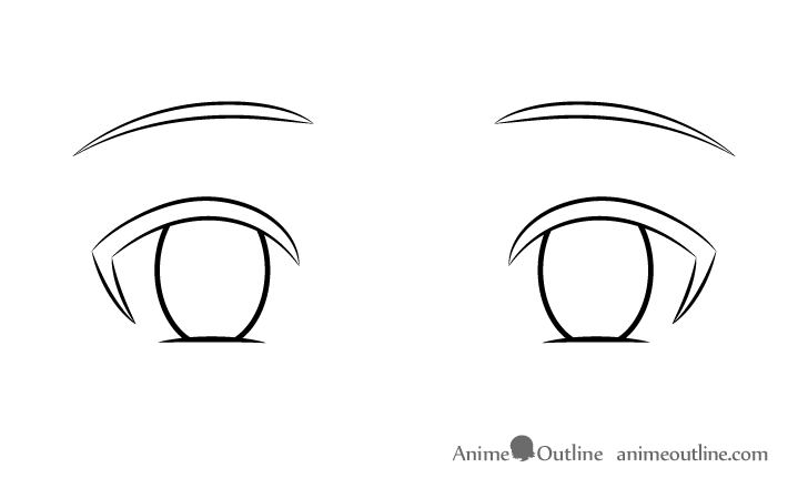 Cold anime eyes eyebrows drawing