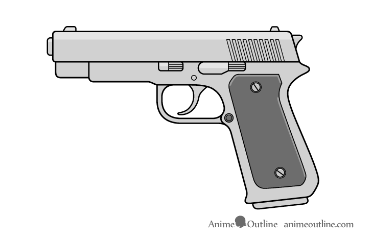 Gun drawing shading