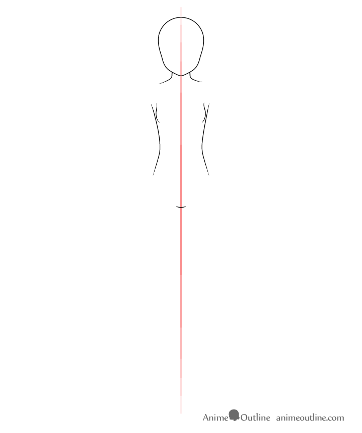 Anime pop star girl body drawing