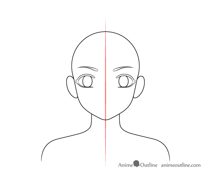 Anime police girl eyebrows drawing
