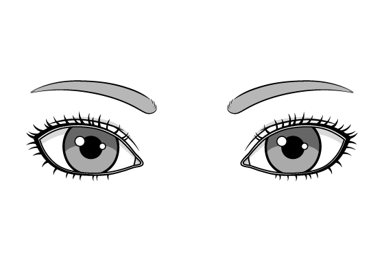 Big realistic eyes drawing