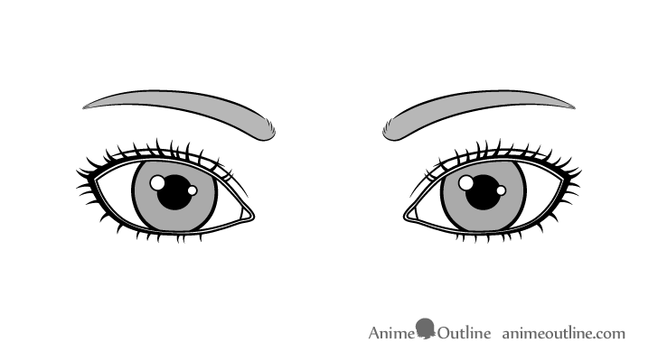 Big realistic eyes drawing basic shading
