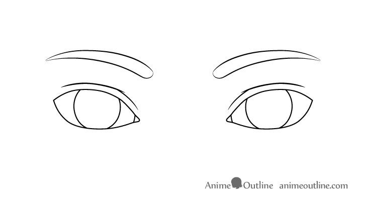 Big realistic eyes eyebrows drawing